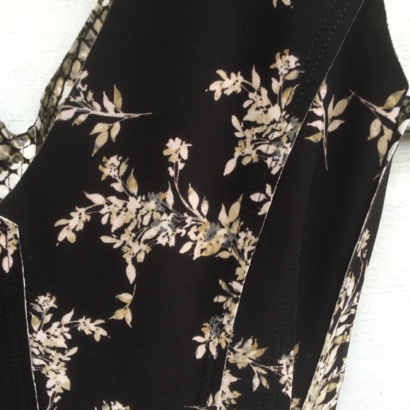 Norma Kamali reversible flared Grace knee length dress python print/flowers XS - Picture 7 of 12